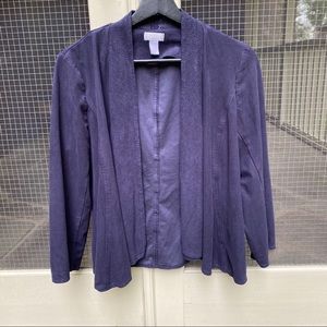 Chico’s Navy Blue Suede Sweater